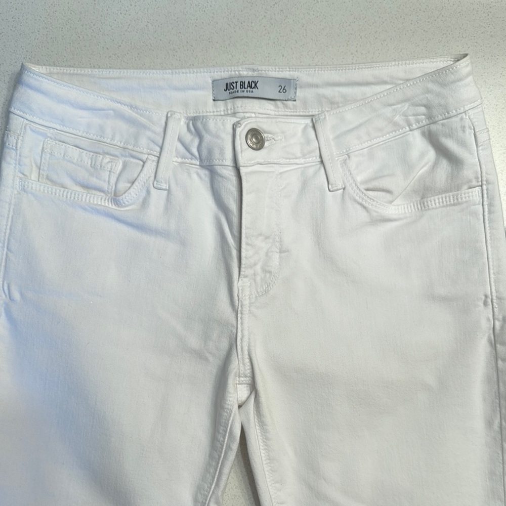 Just Black White Skinny Jeans Sleek Style